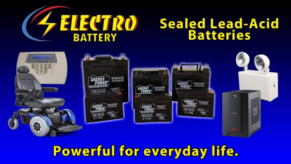 sla banner Sealed Lead Acid Batteries at Electro Battery St Petersburg, Florida